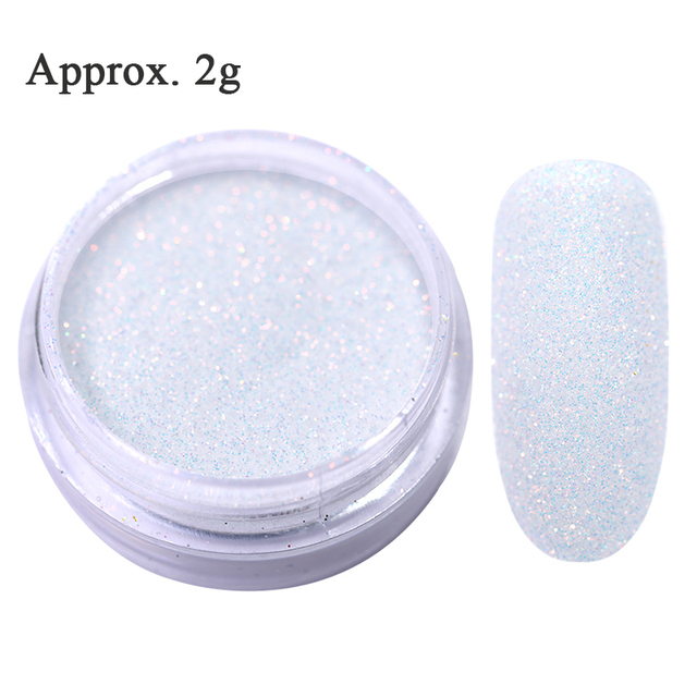 Nail Powder Glitter Sugar Sparkling Dust Hair Wool Pigment Shinning Nail Art Decoration Tips Gradient Crhome