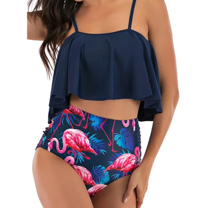 

Ruffle Bikini High Waist Swimwear Women Swimsuit Sexy Biquini Push Up Bikinis Set 2020 Bathing Suit Femme Maillot De Bain