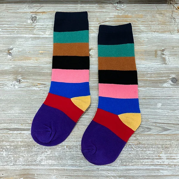 Baby Lotus Knee Socks Kids Girl Cotton Warm Boy Socks Winter Striped Baby Knee High Socks - Цвет: C1
