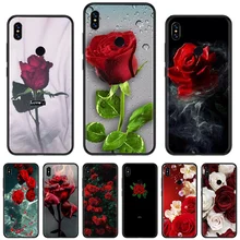 Fleur rouge rose fleur souple Silicone housse de téléphone pour Xiao mi A1 A2 5 6 6plus 8 9 SE Lite mi X 2 2S MAX 2 3 Pocophone F1(China)