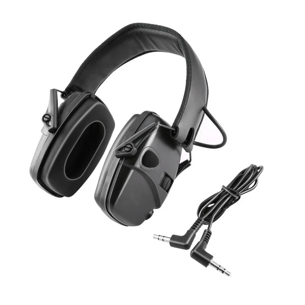 Venta Auriculares tácticos de protección auditiva, cascos electrónicos de tiro, reducción de ruido, amplificación de sonido, contra el ruido, BK y5KdN57mL