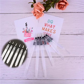 

6pcs/set Refillable Paint brush Water Brush Ink Pen Water Color soft head Calligraphy Drawing Painting Illustration Pen