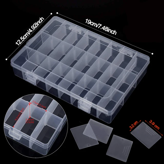 Set Organizer Per Filo Da Ricamo - 4 Scatole Con 24 Scomparti, 200 Bobine E Etichette Numerate - Foto 2
