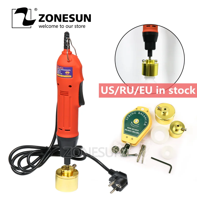 ZONESUN ручная электрическая машина для выкручивания крышек винтовых винтовая