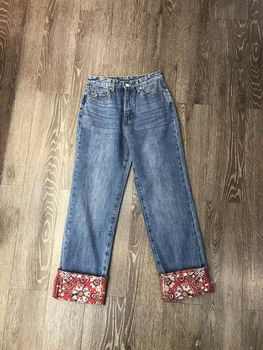 

2020 New Vintage Ethnic Straight Jeans for Women