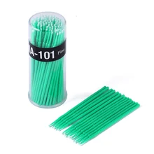 100 шт./упак. одноразовые ватный тампон для наращивания ресниц Micro отдельных аппликаторы для дома тушь для ресниц кисти хлопок мягк тампон