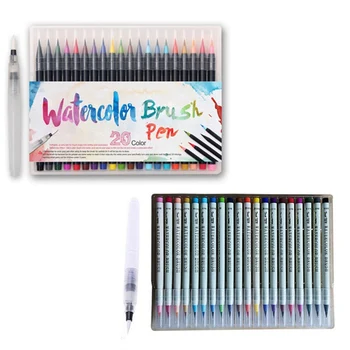 

20 Color Premium Painting Soft Brush Pen Set Watercolor Markers Pen Effect Best For Coloring Books Manga Comic Calligraphy