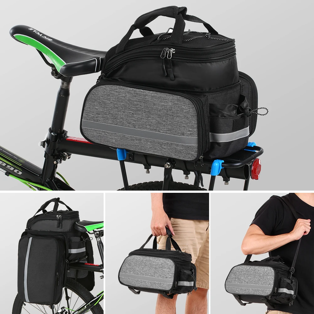 Bike Waterproof Seat Pannier Pack Dog Carrier Bag Luggage Outdoor 25L Bicycle Pannier Bag Rear Rack Trunk Bag With Rain Cover