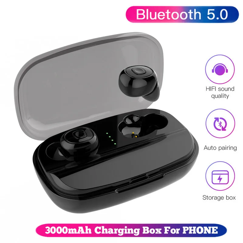 

Universe TWS headphones 5.0 3D Stereo Wireless Bluetooth Headset with Dual headphones Sports Noise Reduction Mini with Charging