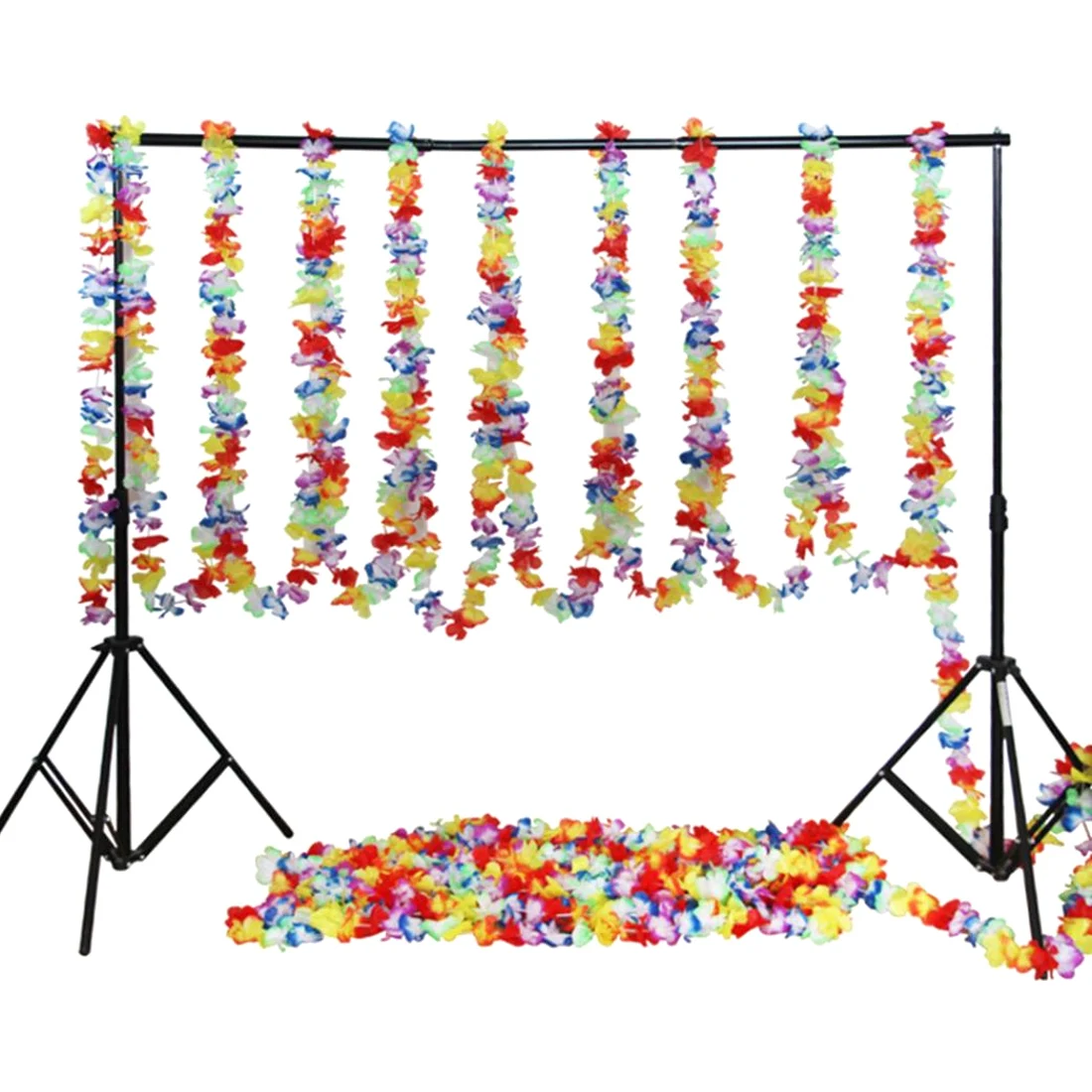 

100pcs Artificial Necklace Flowers Hawaiian Garland Hawaii Party Supplies Beach Fun Wreath DIY Xmas Gift Wedding Decorations