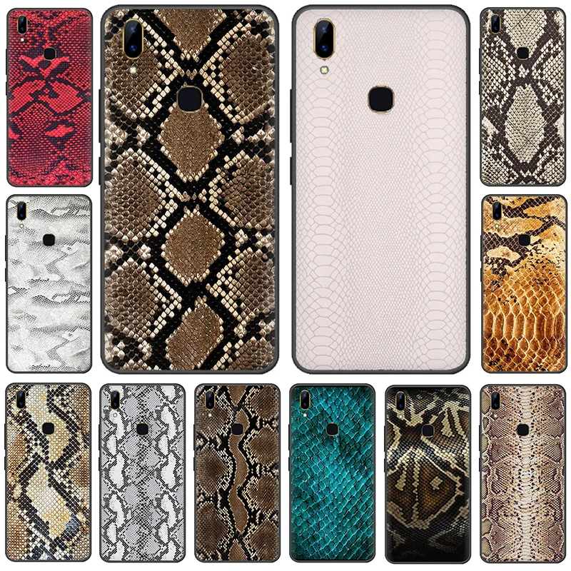 

Snake Skin Silicone phone case for VIVO Y53 Y55 Y81 V5 V7 V9 V11 V15 Pro Y17 Y69 Y71 Y91 Y93 Y66 X9 Z5X