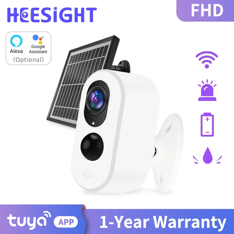 US $64.19 IP WIFI Camera Tuya Smart Security 1080P Solar Outdoor WIreless PIR Detect WaterProof Alexa Google Assistant Video Surveillance