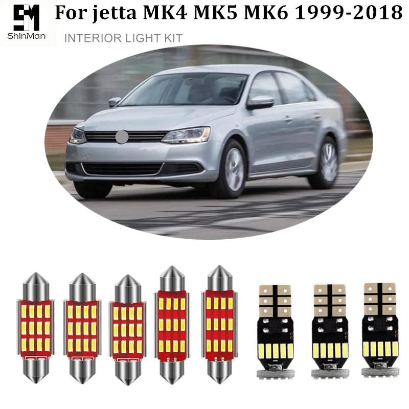 

Perfect Error Free Canbus LED Lamp interior dome map roof light bulb Kit for 1999-2018 VW Jetta MK4 MK5 MK6 MK7 jetta car led
