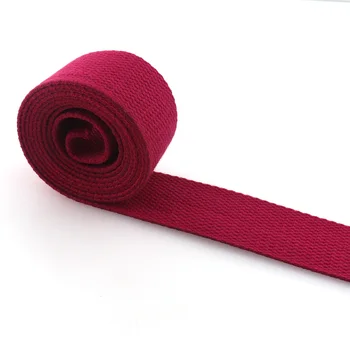 

32MM Width Thick Plain Color polyester cotton canvas Webbing Belt Strap Garments High Quality Ribbon for DIY Clothes Accessories