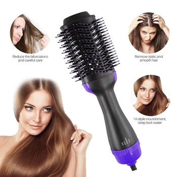

Hair Dryer 2 In 1 Multifunctional Volumizer Rotating Hot Hair Brush Curler Roller Rotate Styler Comb Styling Curling Iron
