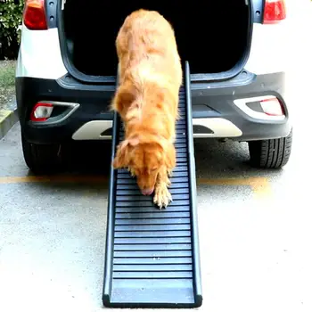 

155x40cm Car Dog Steps Pet Stairs Dog Ramp Lightweight Folding Pet Ladder Ramp Dog Stairs For High Beds Trucks Cars And SUV