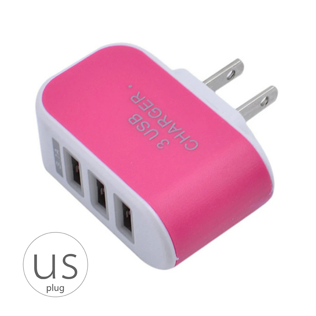 3 порта, тройной USB порт, настенное зарядное устройство для дома и путешествий, адаптер переменного тока, штепсельная вилка европейского стандарта, зарядное устройство для мобильного телефона, Прямая поставка