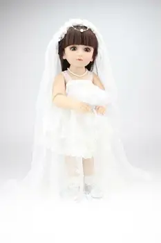 

18'' BJD Bride Reborn Newborn Baby Doll Lifelike Vinyl Christmas Present Doll Toys for Girls Toys for Children