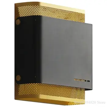 

American Luxury Wall Lamp Living Room Hallway Mirror Headlamp Creative Iron Net Led Bedside Lamp Loft Wall Lamp Modern Sconce