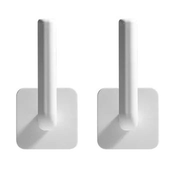 

2pcs Paper Roll Holder Tissue No Drilling Bathroom Kitchen Shelf Toilet Organizer Storage Rack Hanger Wall Mount Under Cabinet