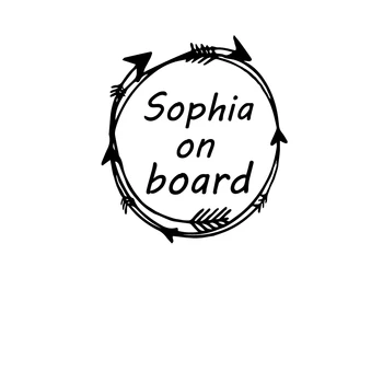 

Funny Car Sticker Custom Name Baby on Board KK Vinyl for Cars Body and Window Decals Car-Styling Decoration