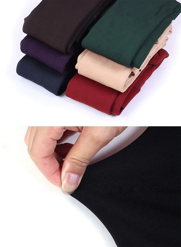 CHRLEISURE Warm Women's Plus Velvet Winter Leggings Ankle-Length Keep Warm Solid Pants High Waist Large Size Women Leggings