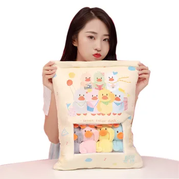

A Plushie Pudding Bag Cute Ducks Toy Plush Mini Balls Seven Color Stuffed Animals Shaped Kids Boys Girls Xmas Gift Home Decor