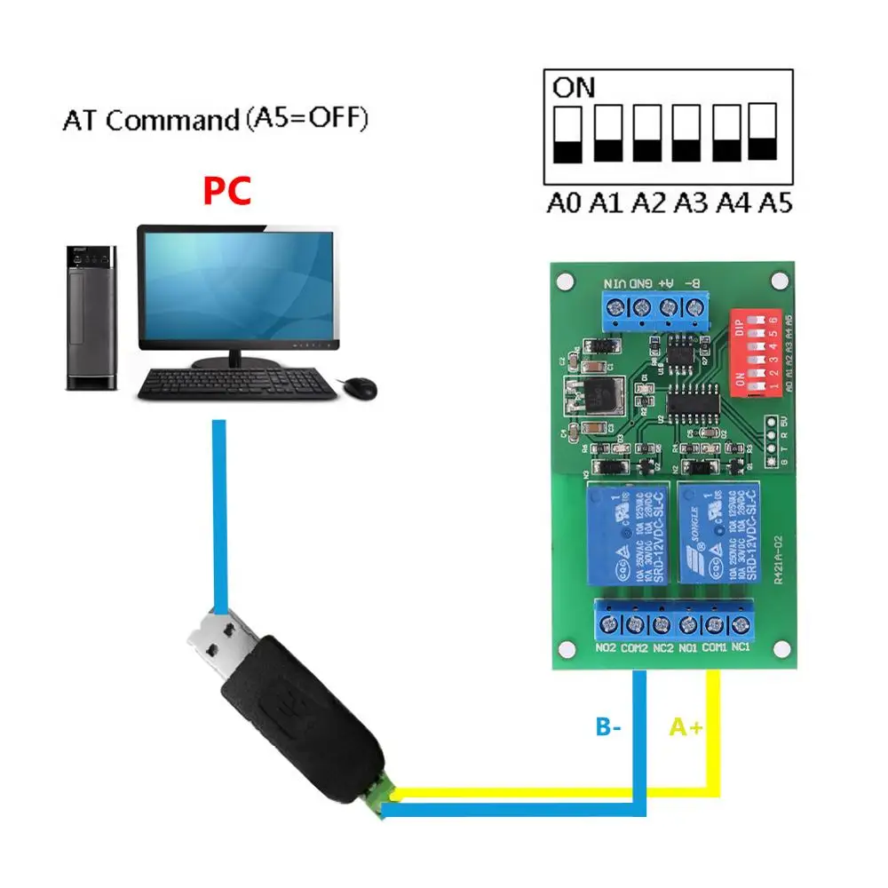 RTU & AT Command 2 RS485 релейный контроллер ПЛК серия UART порт Swit ассортимент|Реле| |
