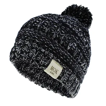 

Girls Boys Knitted Warm Hat Solid Winter Women Hat beanie for 2020 Soft Warm Female Outdoor Caps#YL5