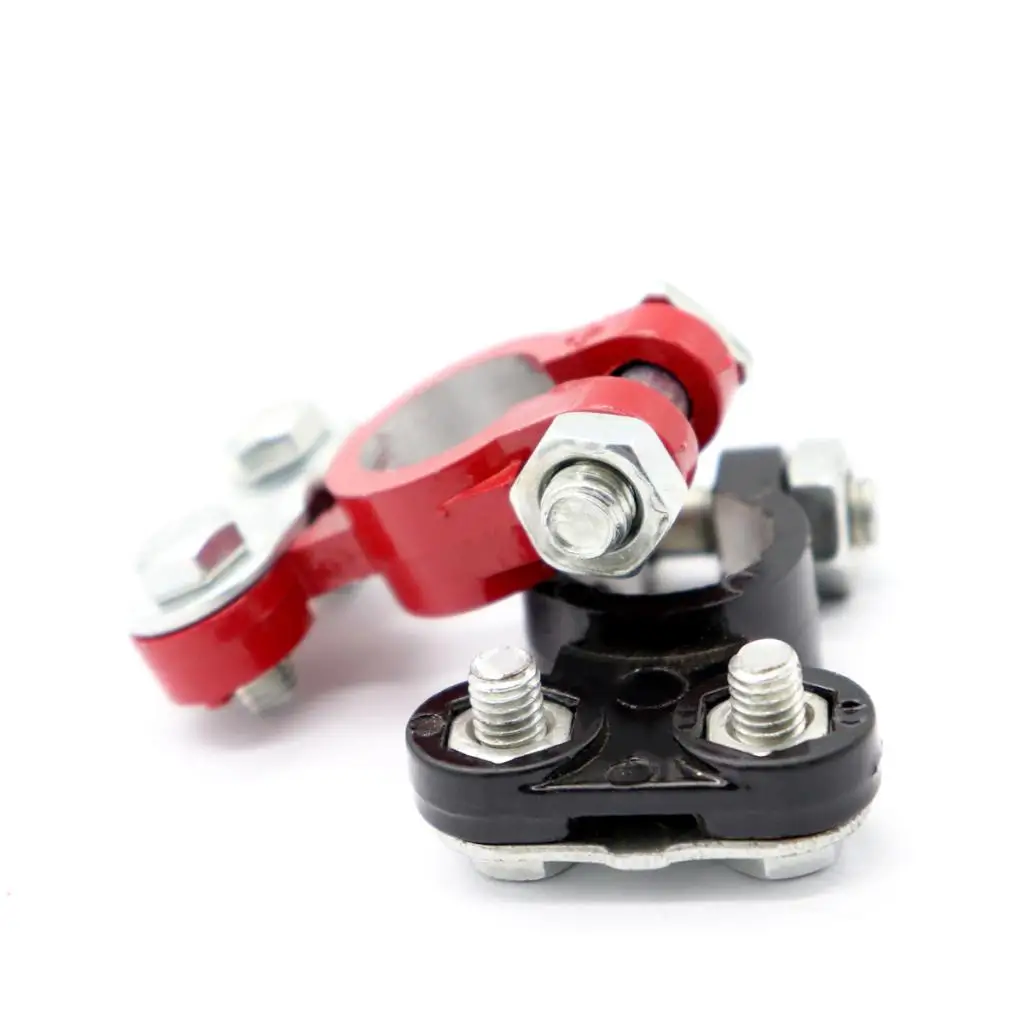 

1 Pair Battery Cable Terminal Ends Connector Clamp Vehicle Car Boat Rv Truck