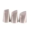 3pcs Rose Petal Nozzles Stainless Steel Pastry Nozzle Fondant Cake Decorating Nozzle Confectionery Icing Piping Tips Baking Tool 3
