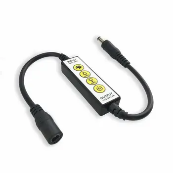 

Mini 4Keys Dimmer RGB RGBW Led Controller For 5050 3528 Led Strip Light DC5-24V 6A