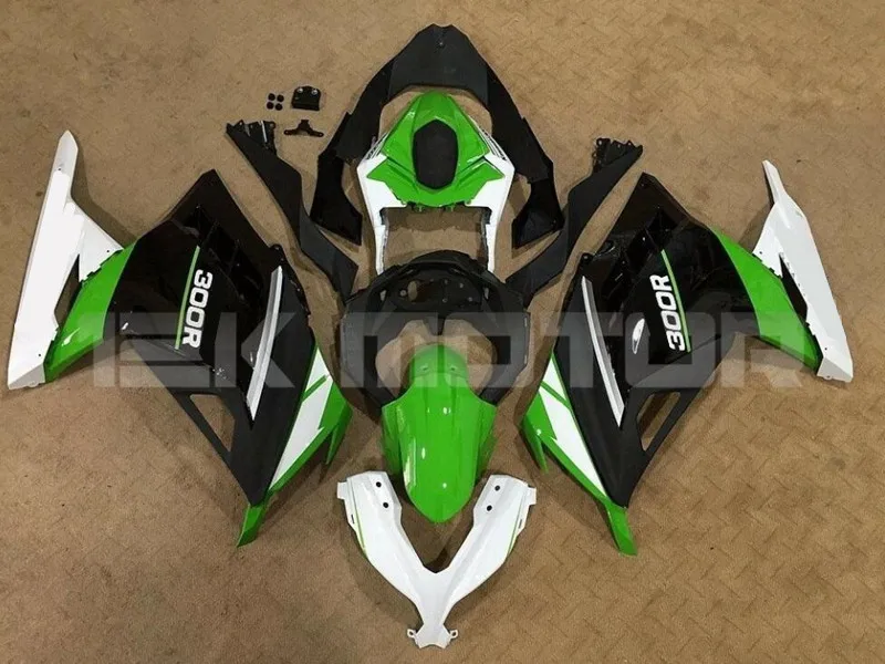 

New ABS Motorcycle Fairings Kit Fit for kawasaki EX300 2013 2014 2015 2016 2017 Ninja300 13 14 15 16 17 Body set Green white
