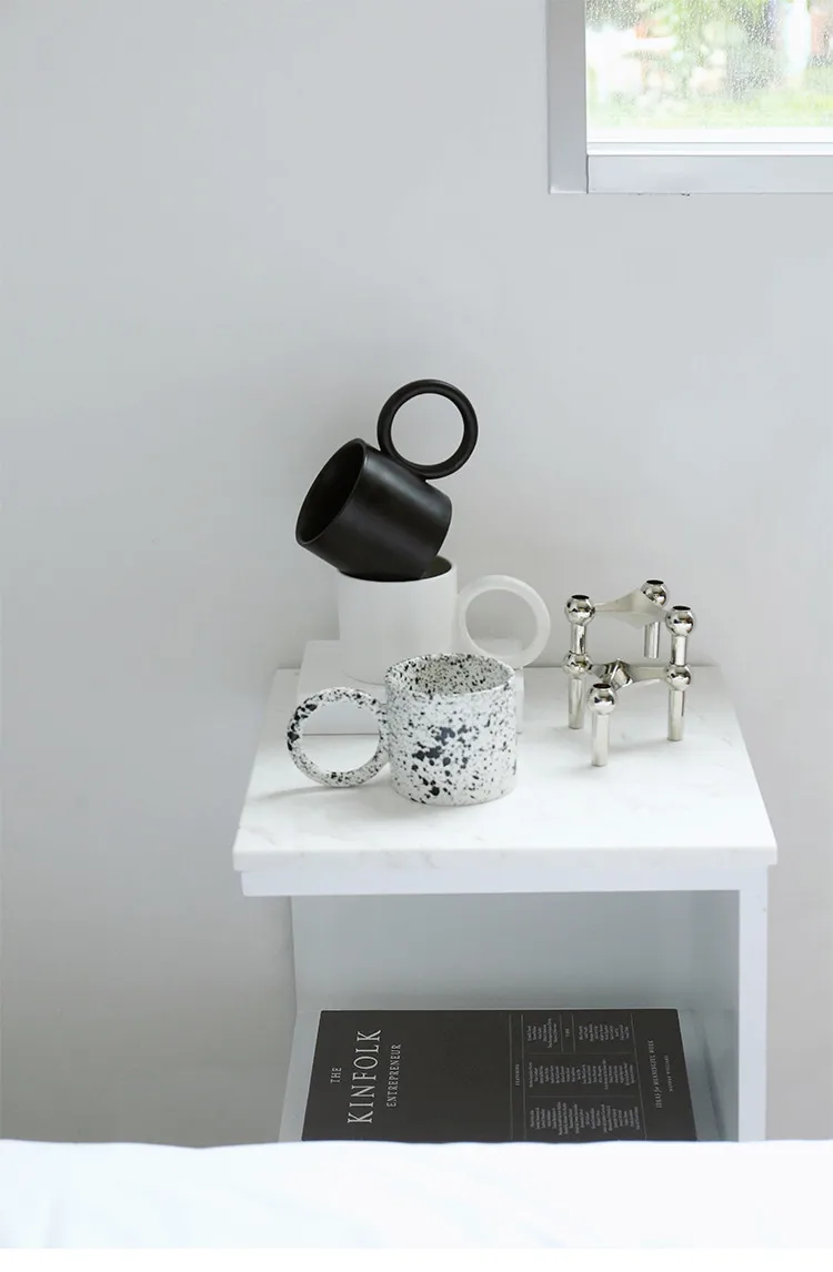 Japanese-style Coffee Cups Original Beautiful Large Espresso Mugs Brand Designer Ceramic Tea Mug Fun Office Drinking Big Ear Cup