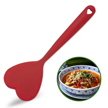 

Silicone Spoon Spatula Heart-shaped Kitchen Accessories Wood Cooking Tools Spatula Cooking Tools Household