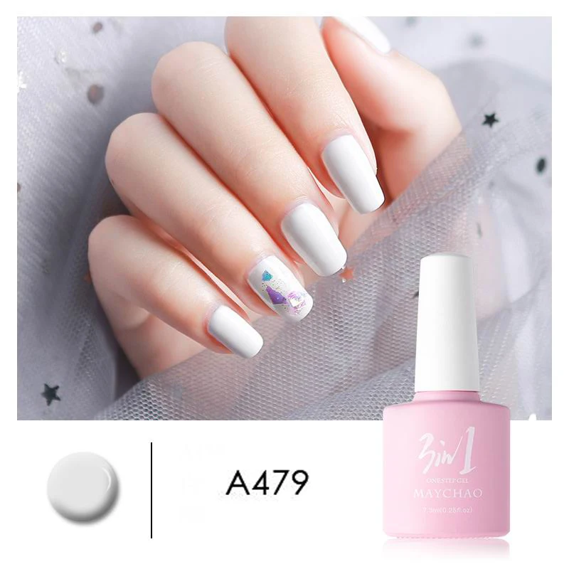 MAYCHAO 36colors 3 in 1 Gel Nail Polish UV LED Gel Varnish Soak Off Nail Lacquer For Autumn Winter Long-lasting - Цвет: A479