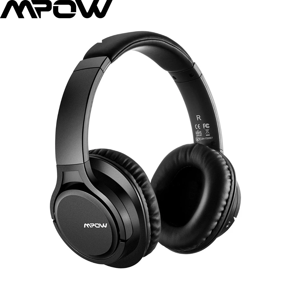 Mpow Bluetooth Наушники Hi-Fi стерео с шумоподавлением H7 Большие размеры Накладные наушники с микрофоном и сумкой для переноски для iPhone/iPad