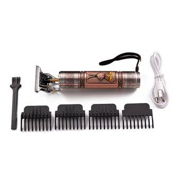 

Barber Hair Clipper Trimmer Kit for Men Cordless Professional Electric Fader Shaver with 4 Limit Combs USB Charging Cabl