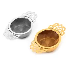 Круглое кружевное инфузионное чайное ситечко, сетчатый фильтр для специй, многоразовый гаджет, плотно вязанная сетка из нержавеющей стали