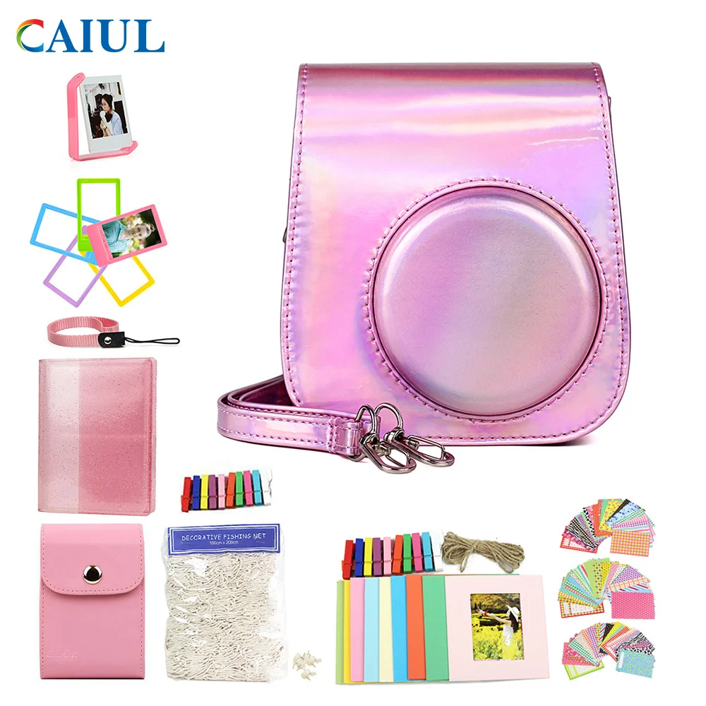 

CAIUL Magic Pink camera case for Fujifilm Instax Mini 11 9 8 Instant Film Camera Accessorie kit