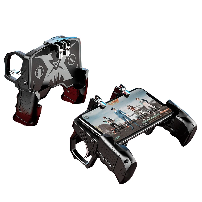  PUGB Helper Four - Finger Linkage Game Handle Peace Elite Fast Shooting Button Controller For IOS A
