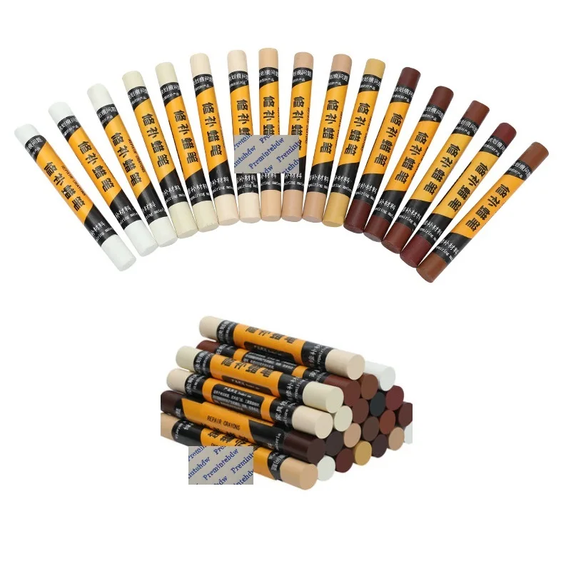 4Pcs/Lot furniture crayon wood repair wax filler cabinet touch up putty color stick Dia.12*L97mm