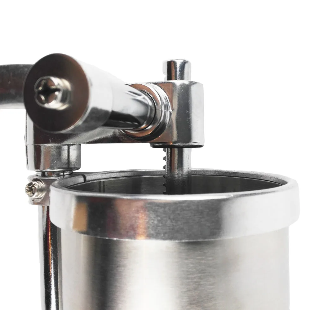 6lbs-3L-Stainless-Steel-Sausage-Maker-Manual-Sausage-Stuffer-Machine-Making-Filling-Vertical-Sausage-Filler-Meat.jpg 6 Font/3L Rozsdamentes Acél Kolbászkészítő Kézi Kolbászcsillapító Gép Készítés Függőleges Kolbász Töltőhús -Processzor - Image 5