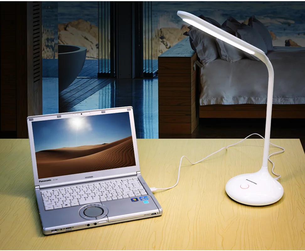  Panasonic Bendable Desk Lamp Children Reading Student Touch Control Switch Dimming Charging LED Pin