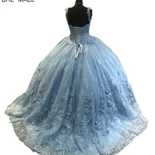 Новинка, голубое Тюлевое бальное платье, розовое кружевное платье для выпускного вечера, 16 платьев на заказ