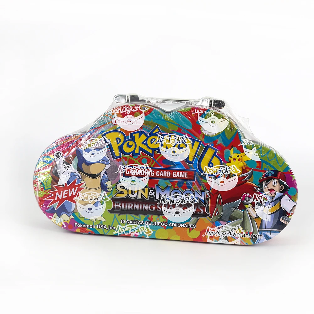 Pokemon GX EX MEGA чехол флэш-карта 3D версия Меч Щит солнце и луна Портативный железный ящик Коллекционная карта подарок детская игрушка