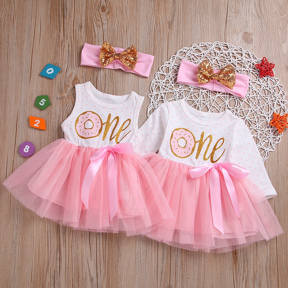 Vetements Accessoires Bebe Puericulture Bebe Fille 1st 2nd 3rd Anniversaire Robe Princesse Couronne Tutu Tulle Jupe 1 2