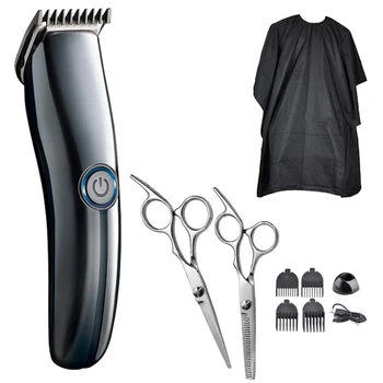 

Electric Hair Cut Clipper Beard Machine Scissors Cloth Razor Trimmer Set for Mens