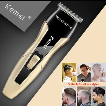 

Kemei electric hair clipper body waterproof men's hair trimmer rechargeable aircraft shears safe haircut low noise 5