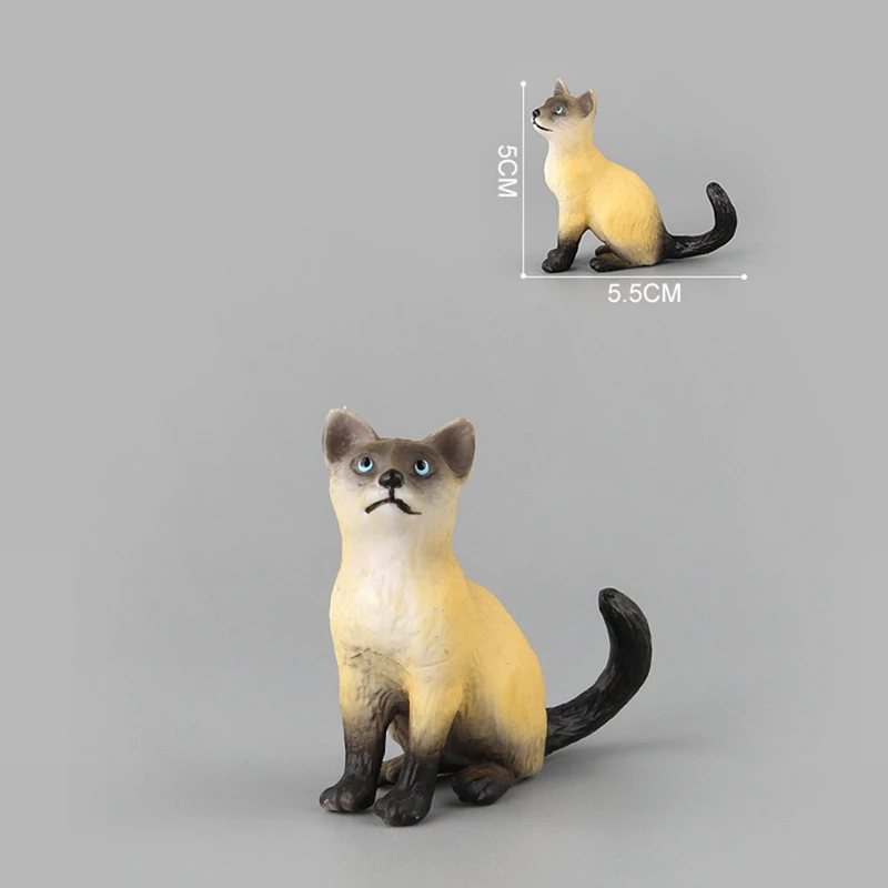 Simulation Mini Cat Animal Model Toys Small Plastic Figures Home Decor Figurine Decoration Accessories For Kids Toys